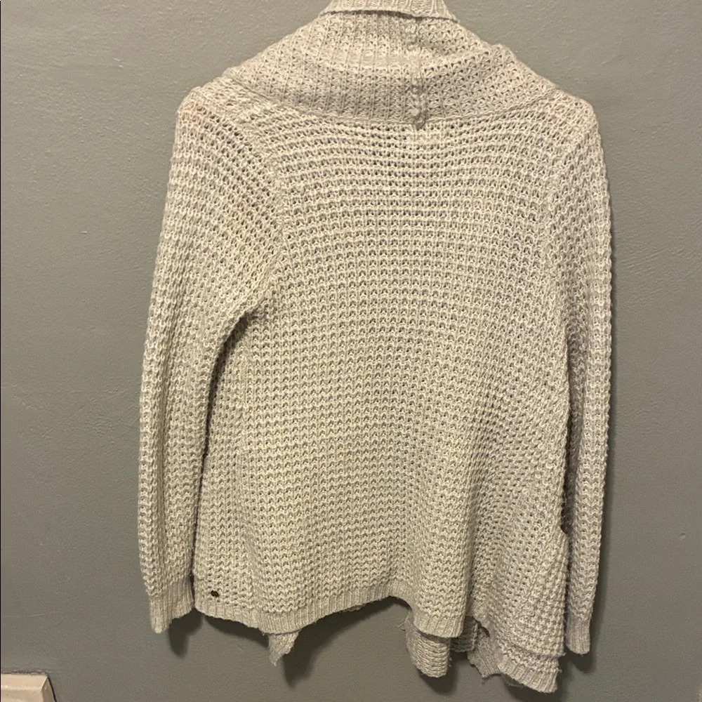 Rip Curl Women’s Shambala Cozy Light Gray Oversized Knit Cardigan Sweater Large